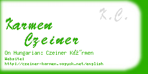 karmen czeiner business card